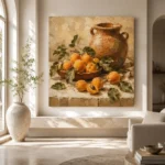 Ochre & Terracotta Apricot Fruit Kitchen Wall Art Canvas Print - Image 8