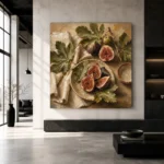 Deep Fig & Olive Green Fruit Kitchen Wall Art Canvas Print - Image 5