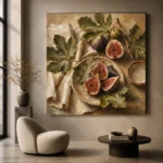 Deep Fig & Olive Green Fruit Kitchen Wall Art Canvas Print - Image 6