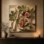 Deep Fig & Olive Green Fruit Kitchen Wall Art Canvas Print - Image 7