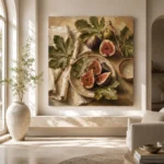 Deep Fig & Olive Green Fruit Kitchen Wall Art Canvas Print - Image 8