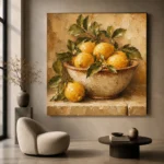 Golden Ochre Citrus Fruit Kitchen Wall Art Canvas Print - Image 6
