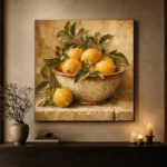 Golden Ochre Citrus Fruit Kitchen Wall Art Canvas Print - Image 7