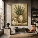 Sage Green Rosemary Herb Wall Art Canvas Print - Image 3