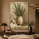 Sage Green Rosemary Herb Wall Art Canvas Print - Image 5
