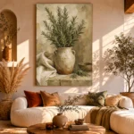 Sage Green Rosemary Herb Wall Art Canvas Print - Image 8