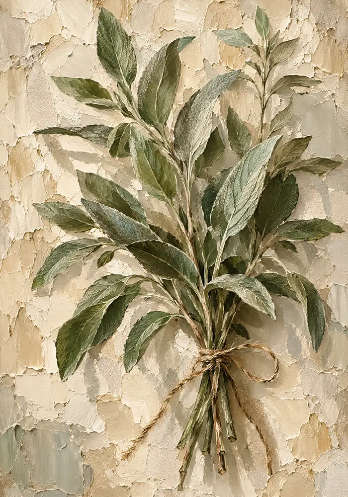 Sage & Ivory Herbarium Herb Wall Art Canvas Print
