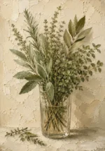 Sage & Olive Mixed Herb Wall Art Canvas Print