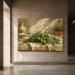 Sage Green Mediterranean Herb Wall Art Canvas Print - Image 5