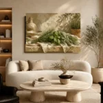 Sage Green Mediterranean Herb Wall Art Canvas Print - Image 6