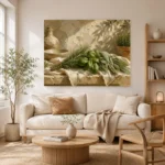 Sage Green Mediterranean Herb Wall Art Canvas Print - Image 7