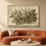 Sage & Ivory Herbarium Herb Wall Art Canvas Print - Image 3