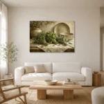 Sage & Olive Atelier Herb Wall Art Canvas Print styled in a refined neutral interior