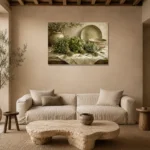 Sage & Olive Atelier Herb Wall Art Canvas Print presented in a sophisticated home setting