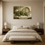 Sage & Olive Atelier Herb Wall Art Canvas Print showcased in an elegant minimalist interior