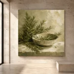 Rosemary Green Mediterranean Herb Wall Art Canvas Print - Image 3