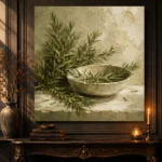 Rosemary Green Mediterranean Herb Wall Art Canvas Print - Image 4