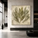 Sage & Ivory Thyme Herbarium Herb Wall Art Canvas Print - Image 5