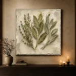 Sage & Ivory Thyme Herbarium Herb Wall Art Canvas Print - Image 7