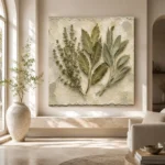 Sage & Ivory Thyme Herbarium Herb Wall Art Canvas Print - Image 8