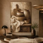 Clay & Taupe Rustic Kitchen Still Life Wall Art Canvas Print - Image 5