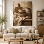 Clay & Taupe Rustic Kitchen Still Life Wall Art Canvas Print - Image 7