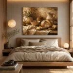 Honey Beige & Cocoa Rustic Kitchen Still Life Wall Art Canvas Print - Image 8