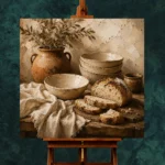 Parchment & Clay Rustic Kitchen Still Life Wall Art Canvas Print - Image 2