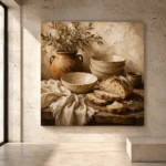 Parchment & Clay Rustic Kitchen Still Life Wall Art Canvas Print - Image 3