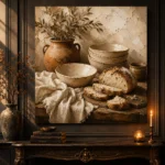 Parchment & Clay Rustic Kitchen Still Life Wall Art Canvas Print - Image 4