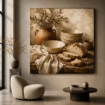 Parchment & Clay Rustic Kitchen Still Life Wall Art Canvas Print - Image 6