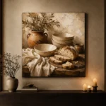 Parchment & Clay Rustic Kitchen Still Life Wall Art Canvas Print - Image 7
