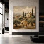 Rustic Tuscan Chapel Landscape Wall Art Canvas Print - Image 5