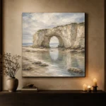 Blue Gray Sea Arch Coastal Landscape Wall Art Canvas Print - Image 7