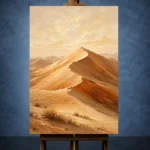 Ivory Dawn Desert Landscape Wall Art Canvas Print - Image 2