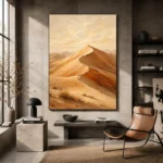 Ivory Dawn Desert Landscape Wall Art Canvas Print - Image 3