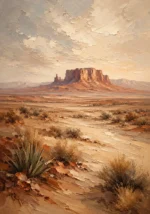 Rust & Sand Desert Landscape Wall Art Canvas Print