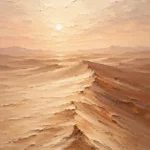 Pearl-Toned Desert Landscape Wall Art Canvas Print
