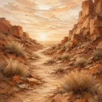 Terracotta & Sand Desert Landscape Wall Art Canvas Print