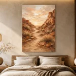 Terracotta & Sand Desert Landscape Wall Art Canvas Print - Image 6
