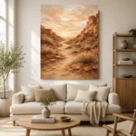 Terracotta & Sand Desert Landscape Wall Art Canvas Print - Image 7