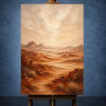 Burnt Sienna & Ivory Desert Landscape Wall Art Canvas Print - Image 2