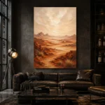 Burnt Sienna & Ivory Desert Landscape Wall Art Canvas Print - Image 4