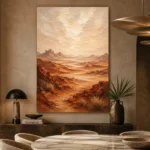 Burnt Sienna & Ivory Desert Landscape Wall Art Canvas Print - Image 5