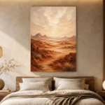 Burnt Sienna & Ivory Desert Landscape Wall Art Canvas Print - Image 6