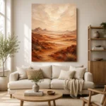 Burnt Sienna & Ivory Desert Landscape Wall Art Canvas Print - Image 7