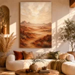 Burnt Sienna & Ivory Desert Landscape Wall Art Canvas Print - Image 8