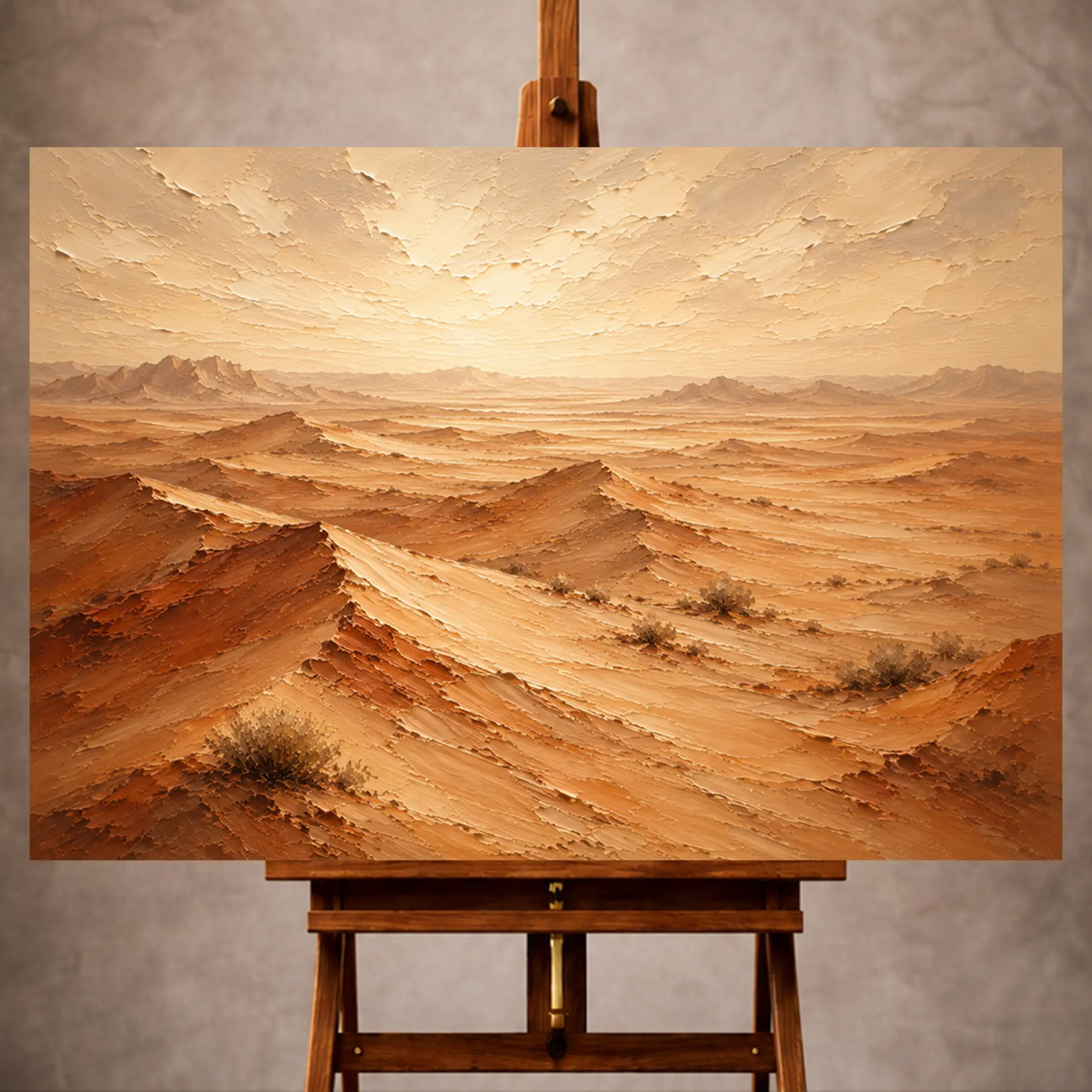 Premium Wall Art Yatay Html Edition – LANDSCPE056 Image 1 Amber Dunes Desert Landscape Wall Art print for elegant interiors. No text or watermarks in design.