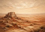Rust & Ivory Desert Landscape Wall Art Canvas Print