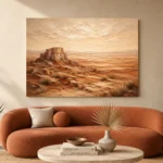Rust & Ivory Desert Landscape Wall Art Canvas Print - Image 3